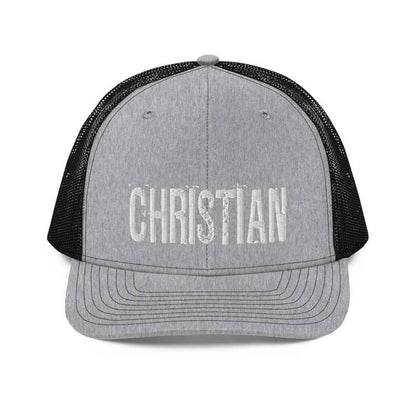 Christian Trucker Cap religious hat To God be The Glory Creations Heather Grey / Black Unisex
