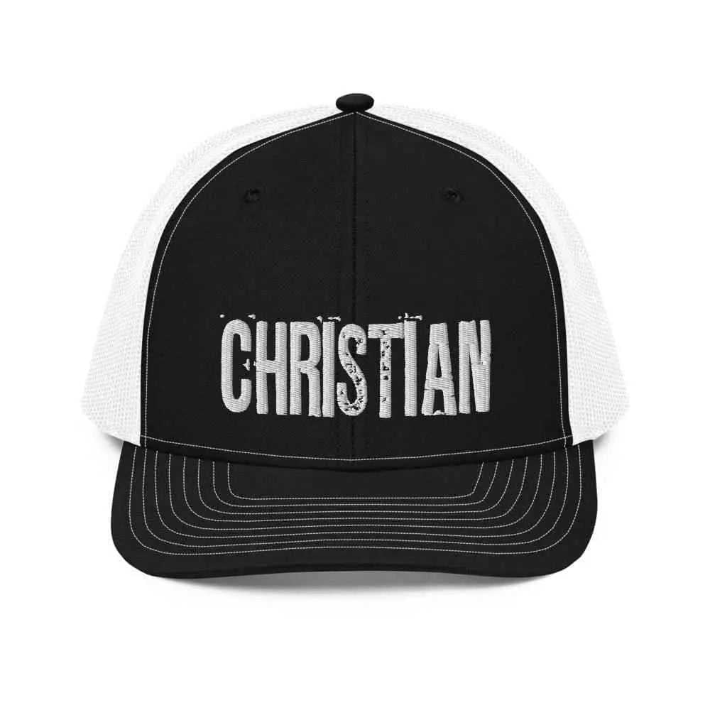 Christian Trucker Cap religious hat To God be The Glory Creations Black / White Unisex