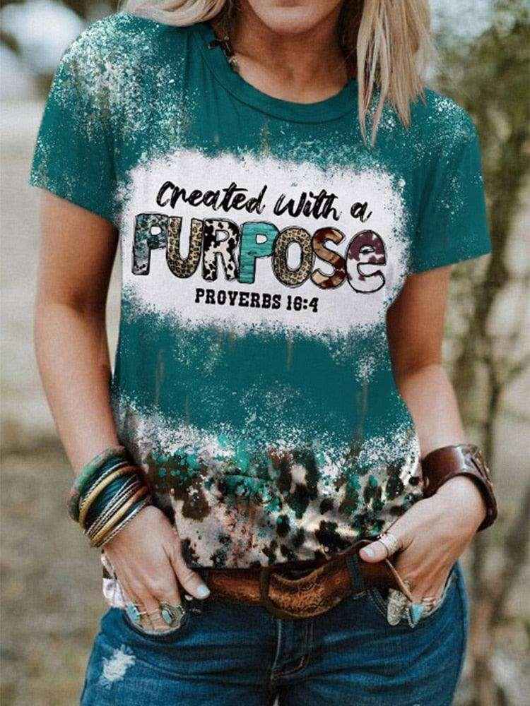 Created with Purpose Cow Blend T Shirt T-shirt FreeDropship