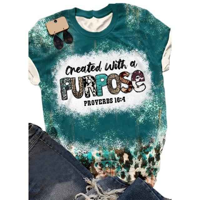 Created with Purpose Cow Blend T Shirt T-shirt FreeDropship Cyan S