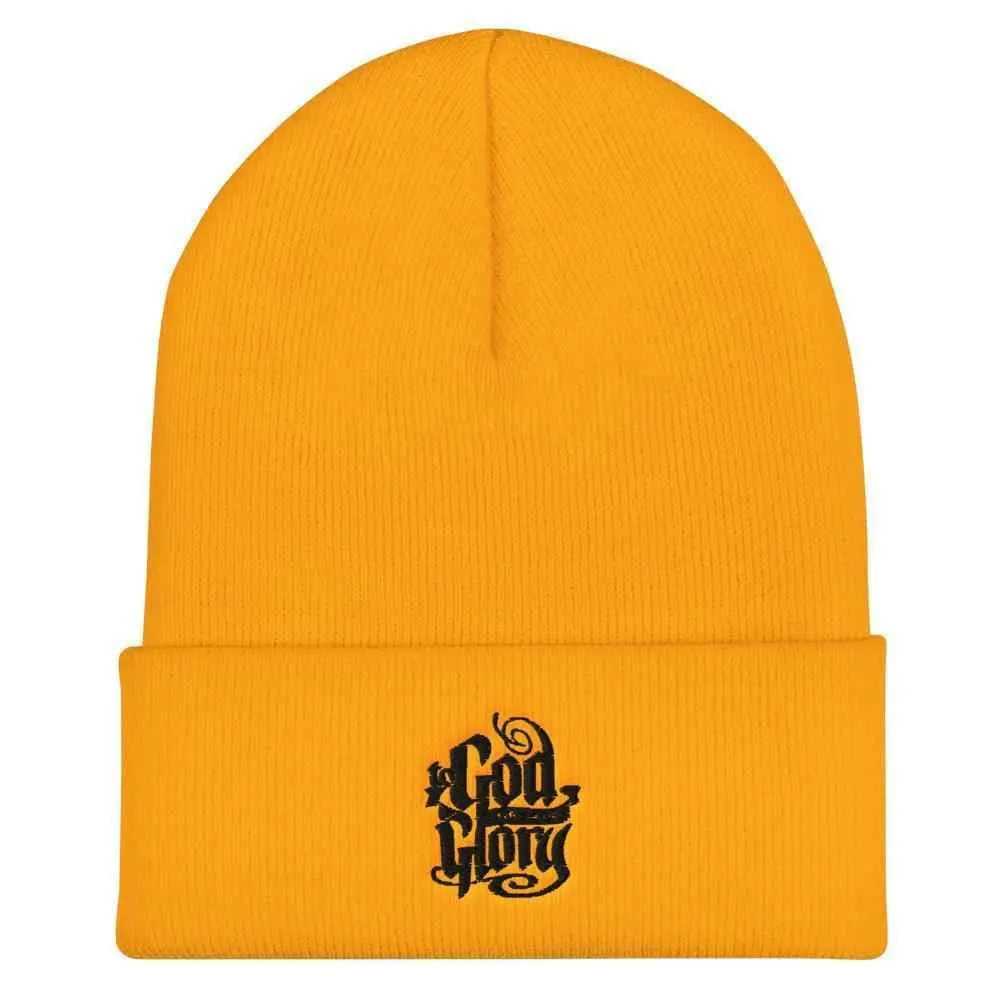 Cuffed Beanie - To God be The Glory Creations Unisex Beenie To God be The Glory Creations Gold