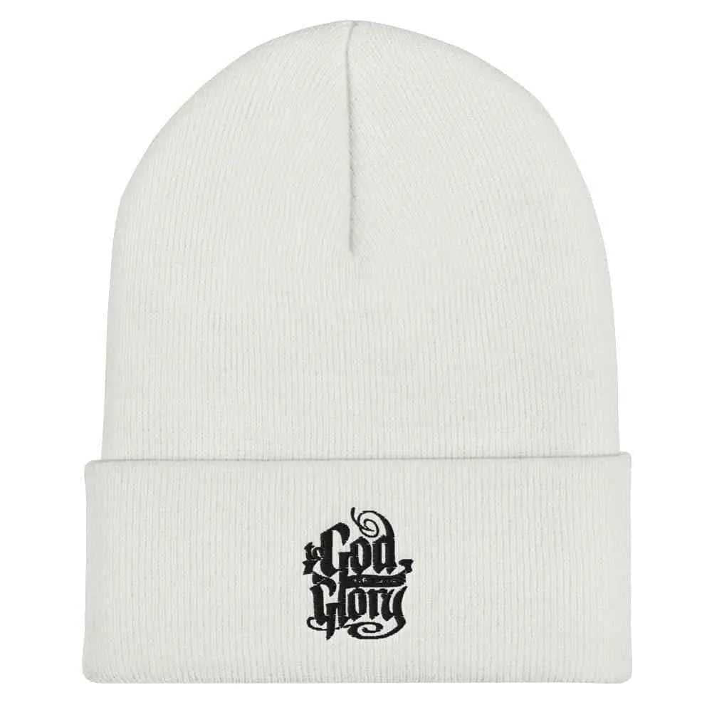 Cuffed Beanie - To God be The Glory Creations Unisex Beenie To God be The Glory Creations White