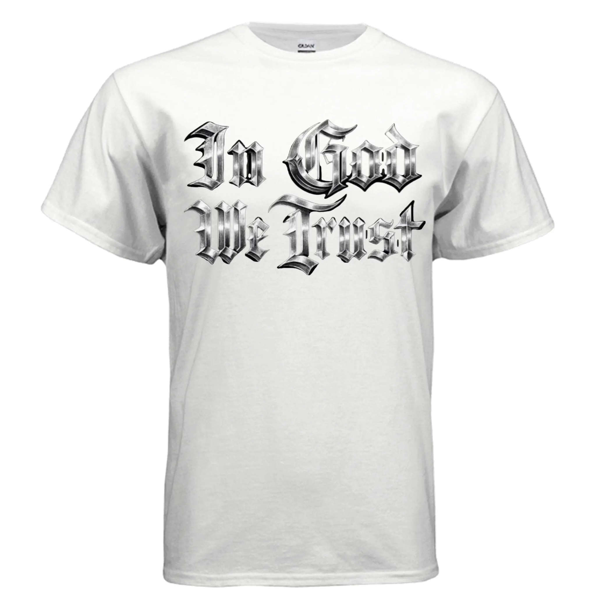In God we trust T-Shirt To God be The Glory Creations WHITE S