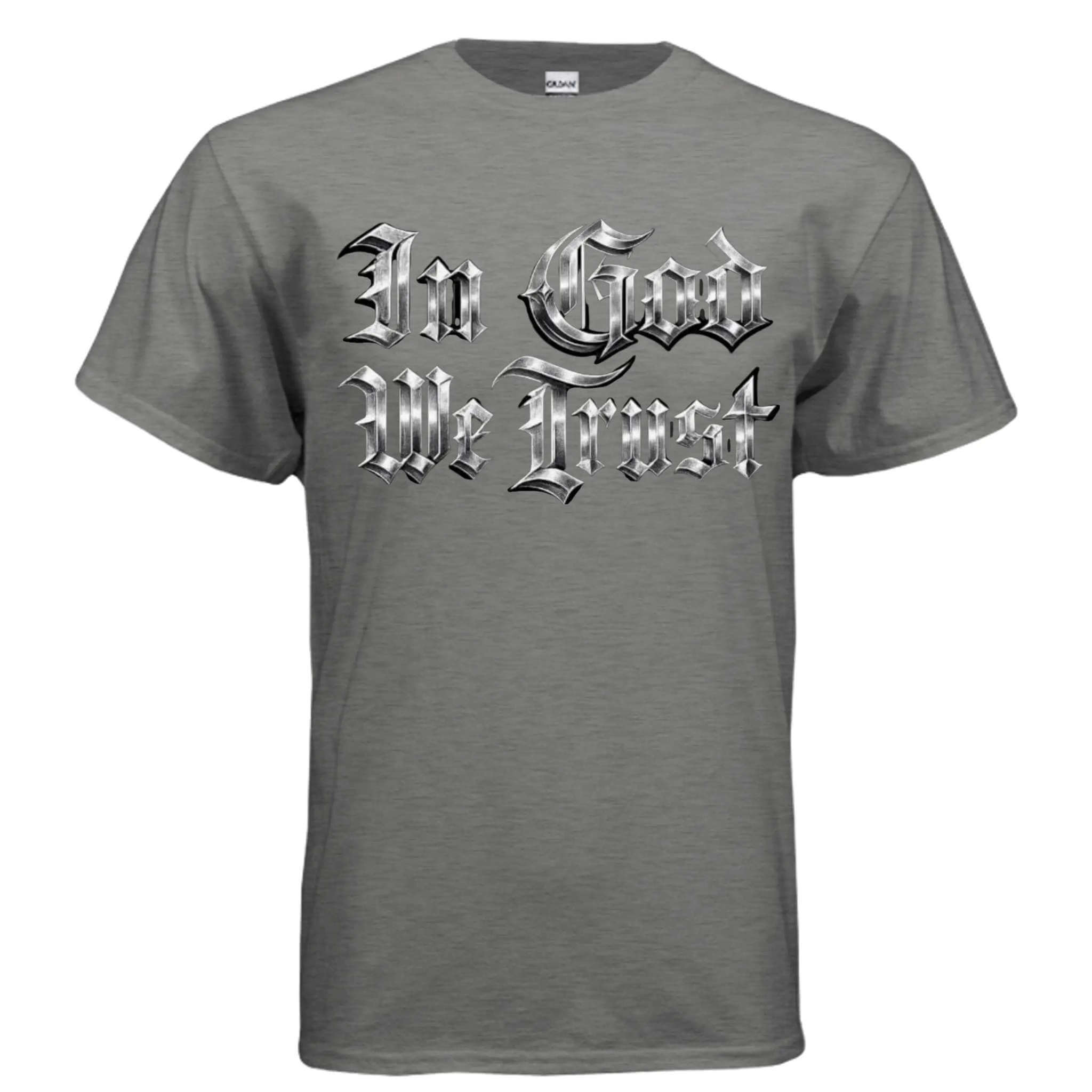 In God we trust T-Shirt To God be The Glory Creations GRAPHITE HEATHER S