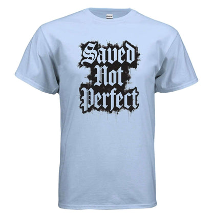 Saved Not Perfect T-Shirt To God be The Glory Creations LIGHT BLUE S