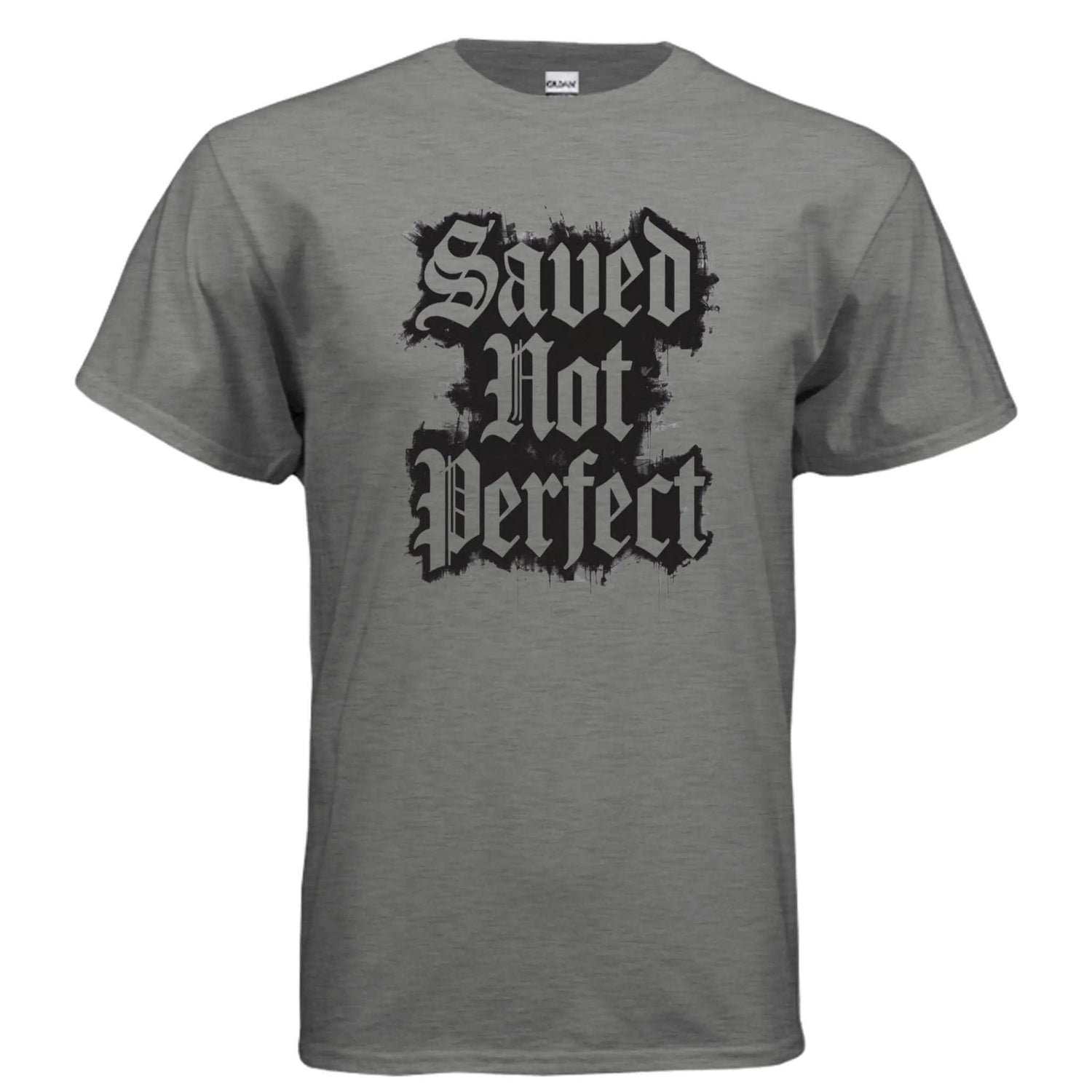 Saved Not Perfect T-Shirt To God be The Glory Creations GRAPHITE HEATHER S