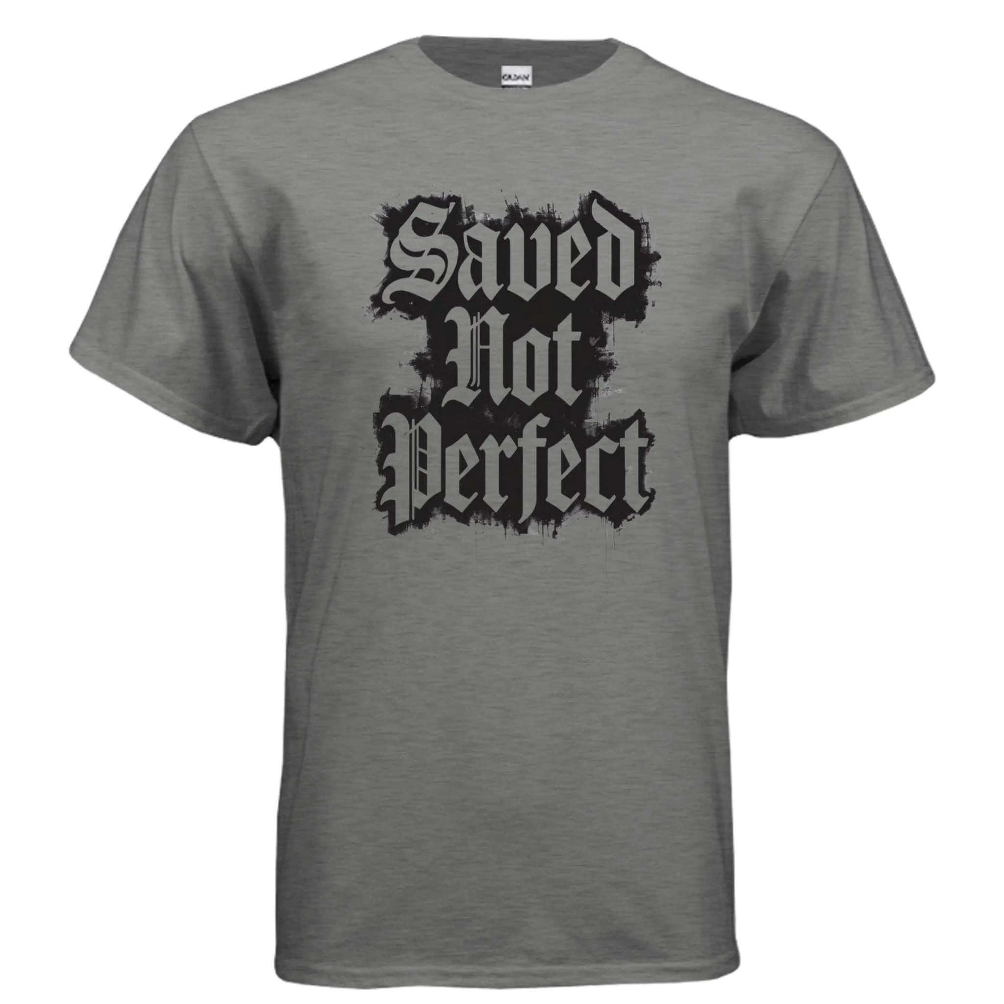 Saved Not Perfect T-Shirt To God be The Glory Creations GRAPHITE HEATHER S