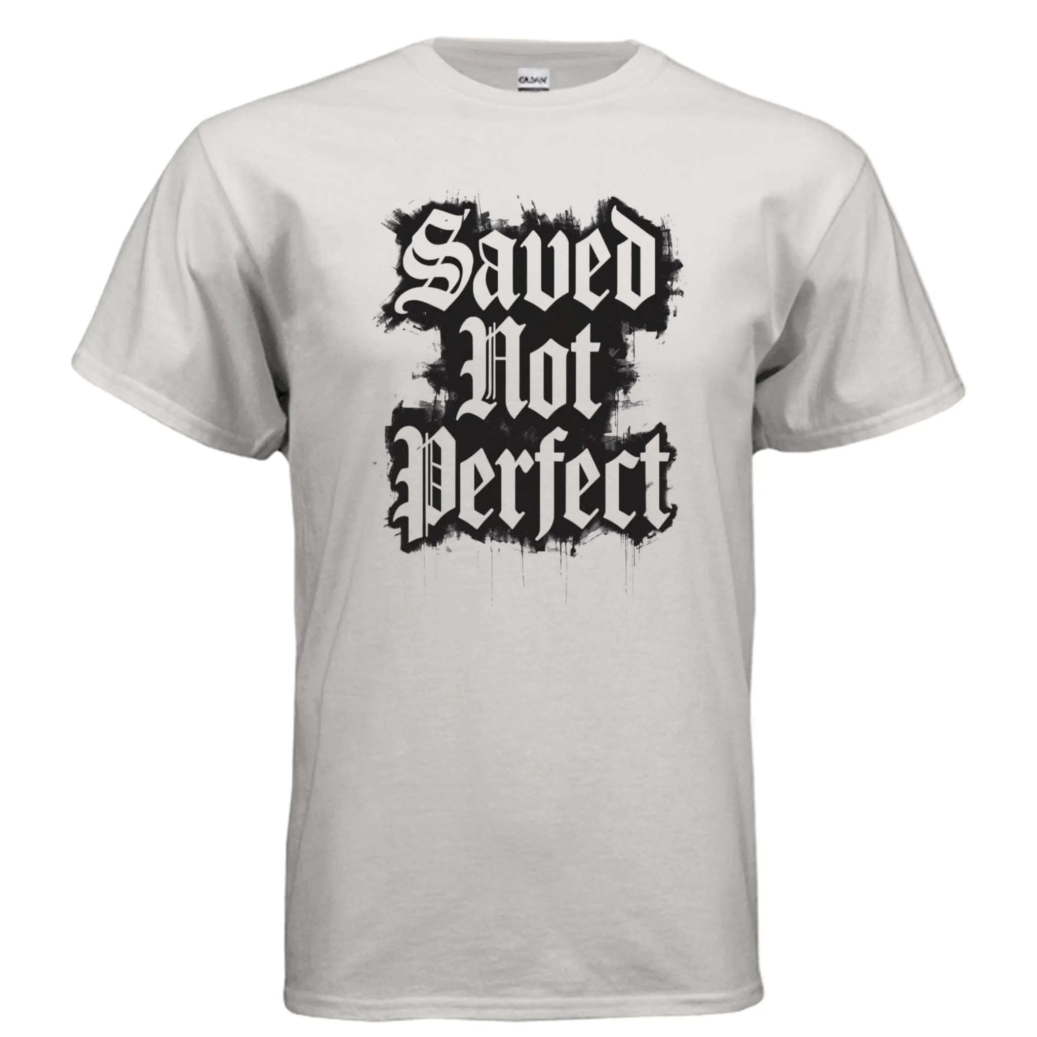 Saved Not Perfect T-Shirt To God be The Glory Creations ICE GREY S