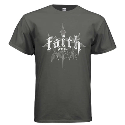 Faith over Fear religious t-shirt T-Shirt To God be The Glory Creations CHARCOAL S