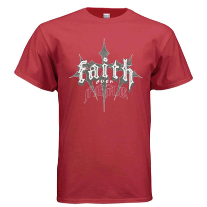 Faith over Fear religious t-shirt T-Shirt To God be The Glory Creations RED S