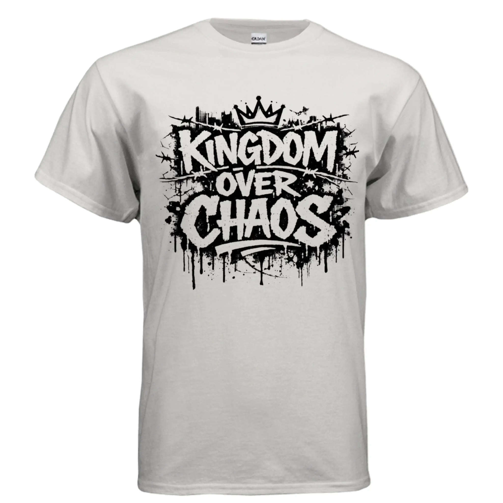 Kingdom over Chaos T-Shirt To God be The Glory Creations ICE GREY S