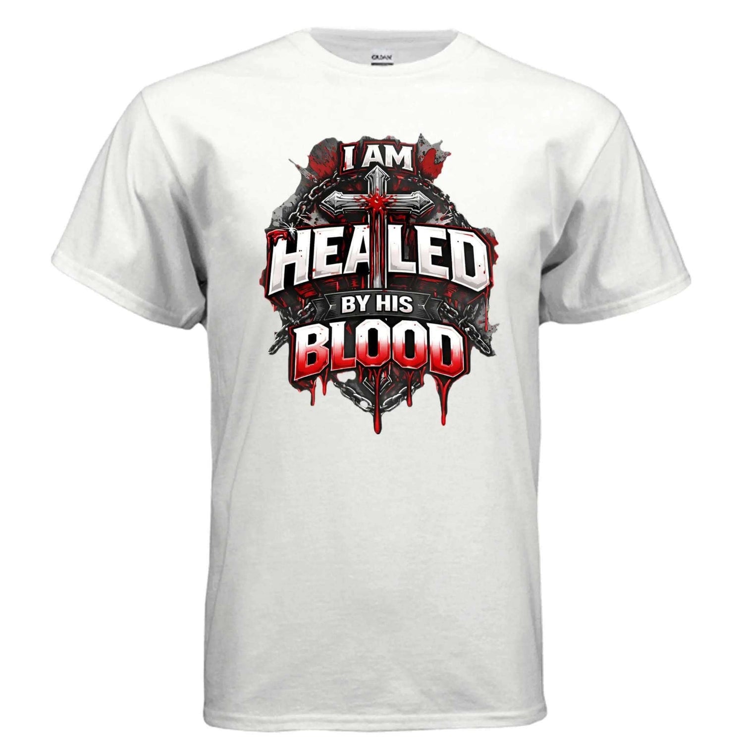 Healed by His Blood T-Shirt To God be The Glory Creations WHITE S