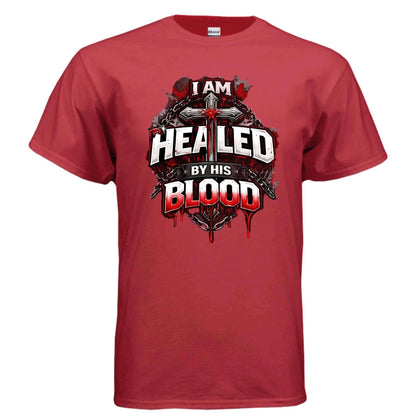 Healed by His Blood T-Shirt To God be The Glory Creations RED S