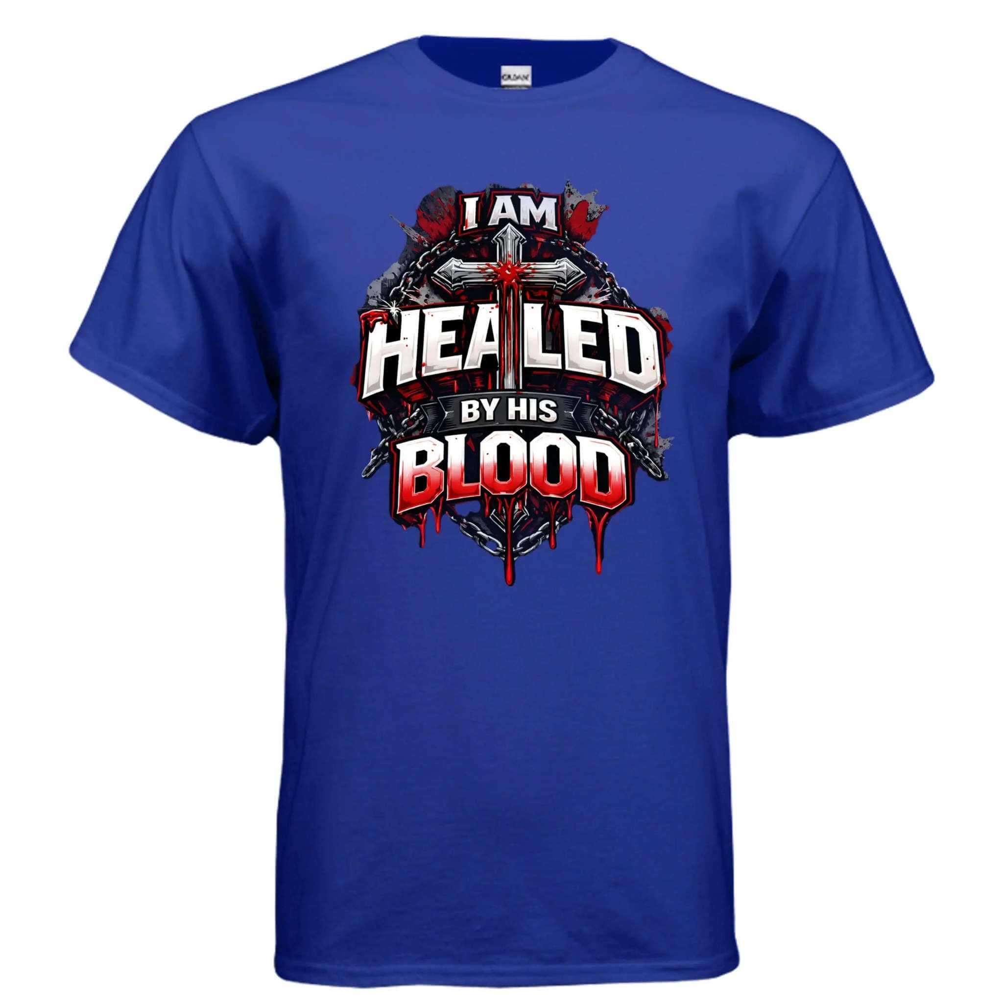 Healed by His Blood T-Shirt To God be The Glory Creations ROYAL S