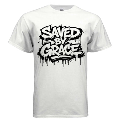 Saved by grace religious unisex T-Shirt To God be The Glory Creations WHITE S
