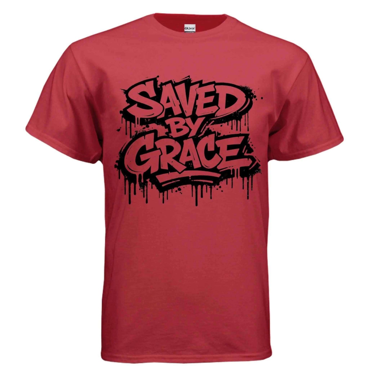 Saved by grace religious unisex T-Shirt To God be The Glory Creations RED S