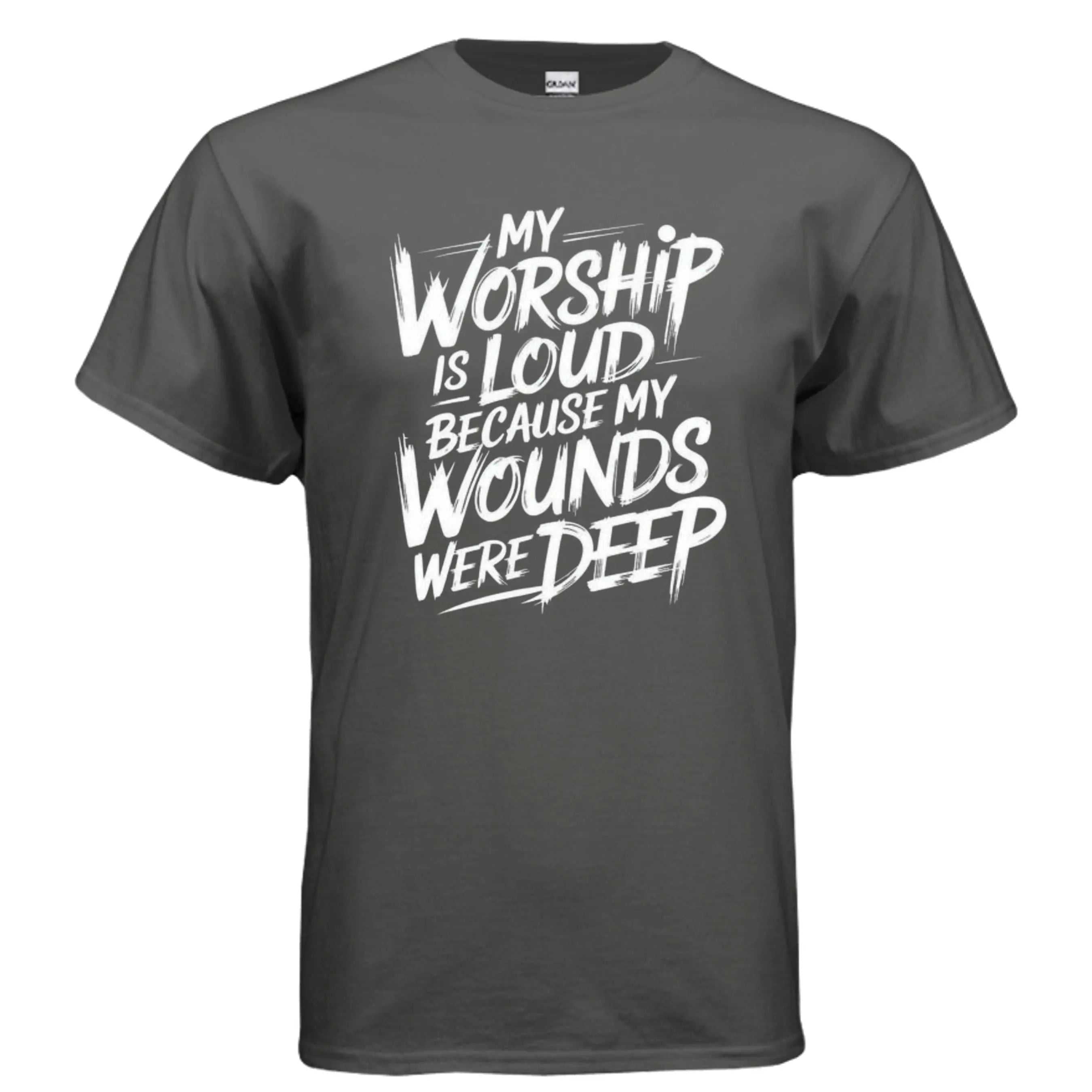 Worship is Loud T-Shirt To God be The Glory Creations CHARCOAL S