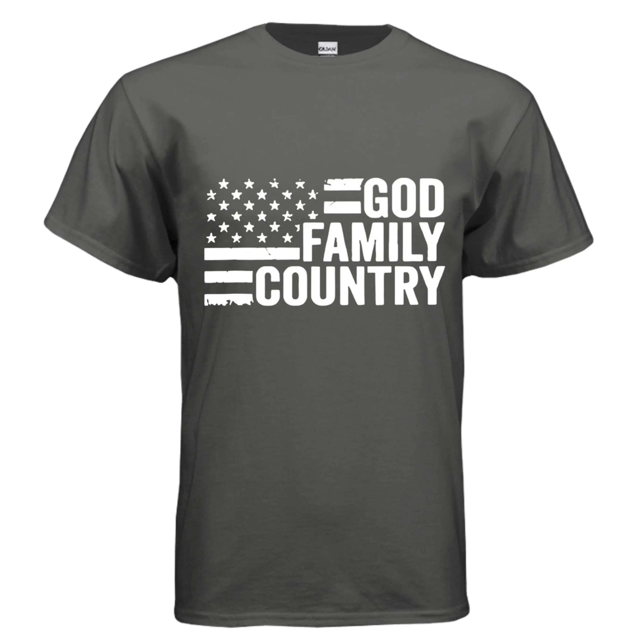 God Family Country religious tee T-Shirt To God be The Glory Creations CHARCOAL S