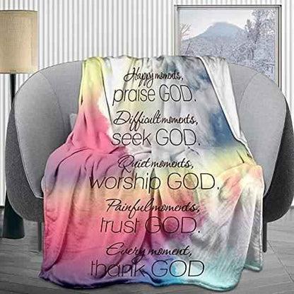 Bible Verse Inspirational Throw Blanket Healing Message blanket To God be The Glory Creations 5 120x150cm