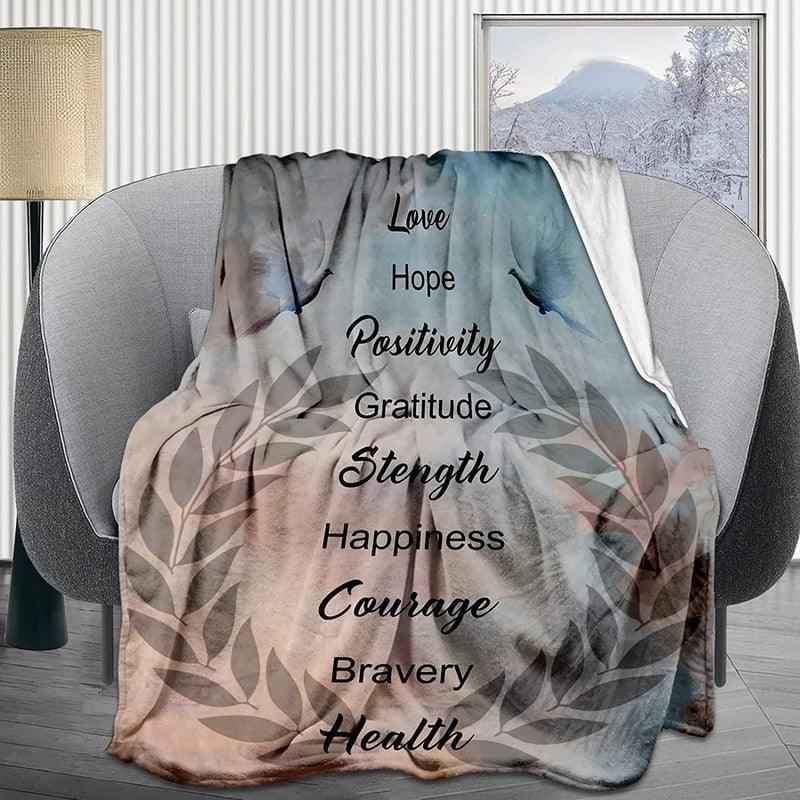 Bible Verse Inspirational Throw Blanket Healing Message blanket To God be The Glory Creations