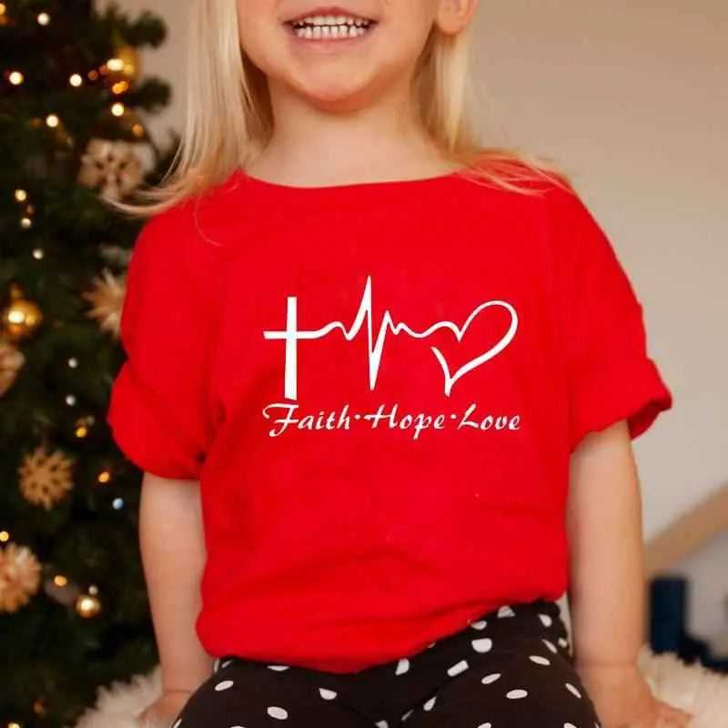 Faith Hope Love kids T-Shirt soft To God be The Glory Creations