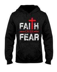 Faith over Fear Hoodie Sweatshirts Fuel S Black
