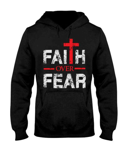 Faith over Fear Hoodie Sweatshirts Fuel S Black