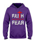 Faith over Fear Hoodie Sweatshirts Fuel S Purple