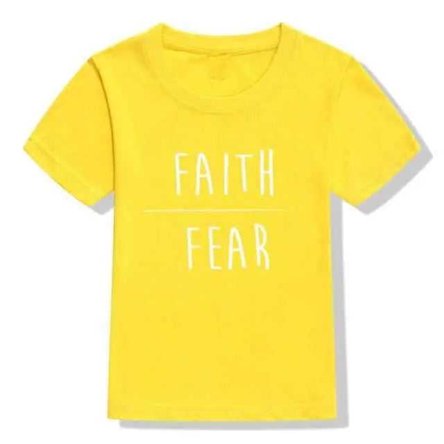 Faith Over Fear Kids Shirt soft Kids T-shirt To God be The Glory Creations 53L2-KSTYE- 12T
