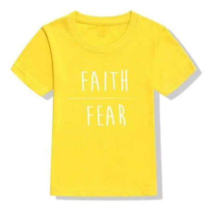 Faith Over Fear Kids Shirt soft Kids T-shirt To God be The Glory Creations 53L2-KSTYE- 12T