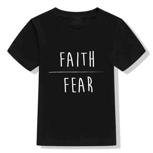 Faith Over Fear Kids Shirt soft Kids T-shirt To God be The Glory Creations 53L2-KSTBK- 24M