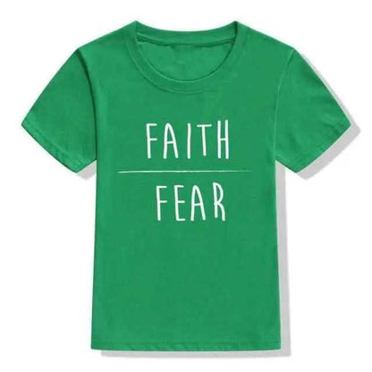Faith Over Fear Kids Shirt soft Kids T-shirt To God be The Glory Creations 53L2-KSTGN- 24M
