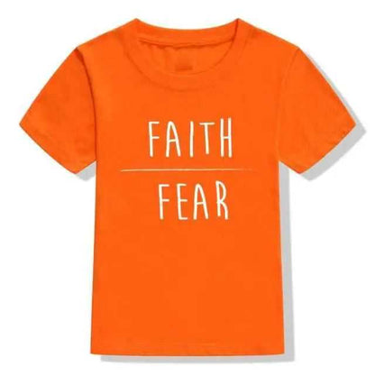 Faith Over Fear Kids Shirt soft Kids T-shirt To God be The Glory Creations 53L2-KSTOG- 5T