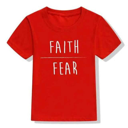 Faith Over Fear Kids Shirt soft Kids T-shirt To God be The Glory Creations 53L2-KSTRD- 8T