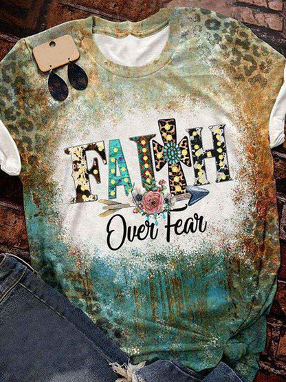 faith over fear Graphic Shirt soft T-shirt FreeDropship