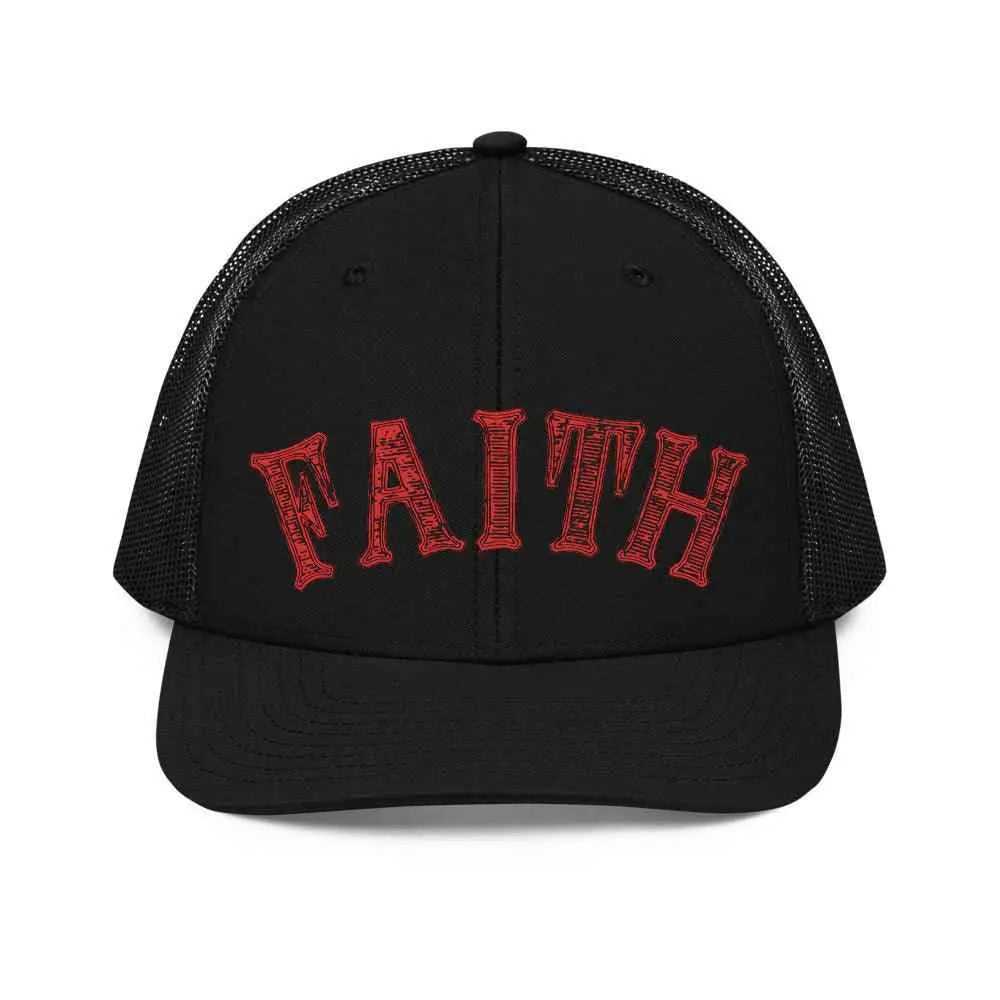 Faith Trucker Cap hat To God be The Glory Creations Black unisex
