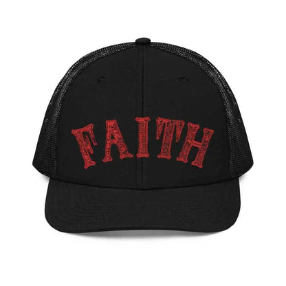 Faith Trucker Cap hat To God be The Glory Creations Black unisex
