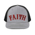 Faith Trucker Cap hat To God be The Glory Creations Heather Grey / Black unisex