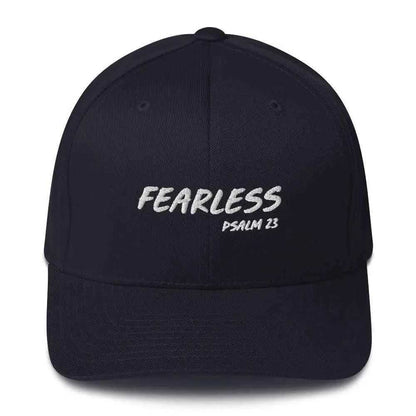 Fearless Structured Twill Cap Religious To God be The Glory Creations Dark Navy S/M