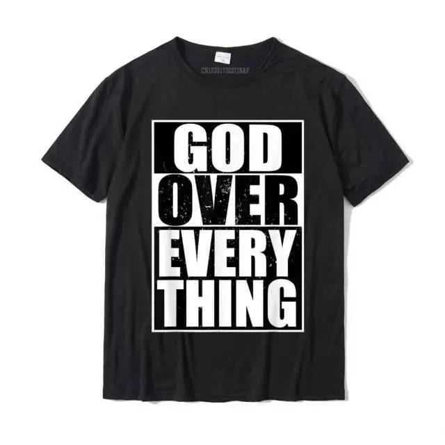 God Over Everything T-shirt religious To God be The Glory Creations black L