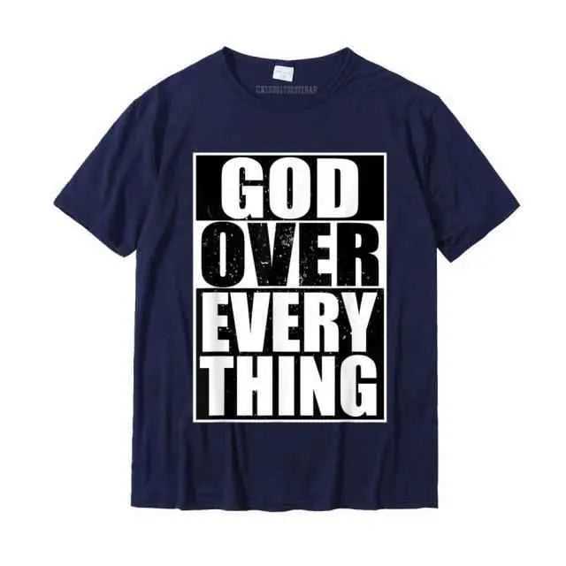 God Over Everything T-shirt religious To God be The Glory Creations Navy Blue XXXL