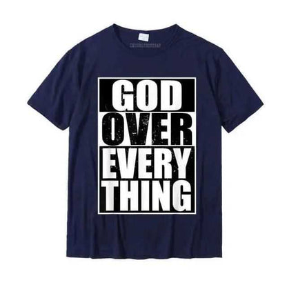 God Over Everything T-shirt religious To God be The Glory Creations Navy Blue XXXL