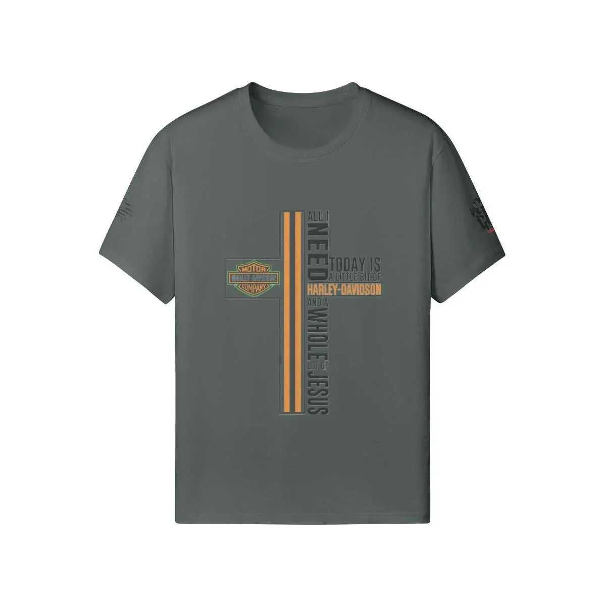 Harley Davidson Cross T-shirt PODpartner Eclipse Gray XS