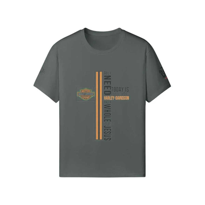 Harley Davidson Cross T-shirt PODpartner Eclipse Gray XS