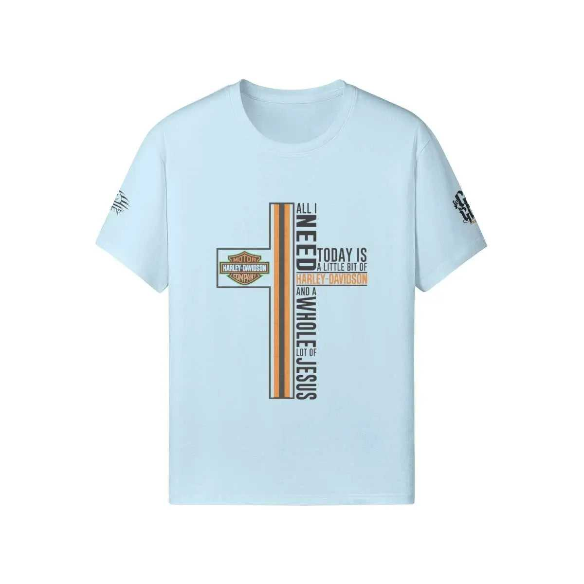 Harley Davidson Cross T-shirt PODpartner Light Steel Blue XS