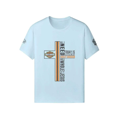 Harley Davidson Cross T-shirt PODpartner Light Steel Blue XS