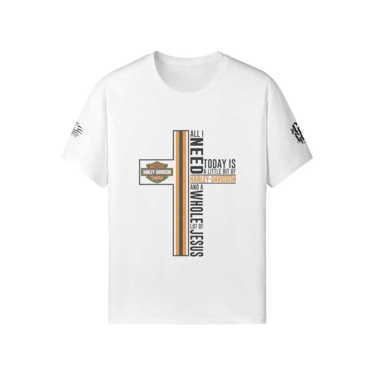 Harley Davidson Cross T-shirt PODpartner White XS