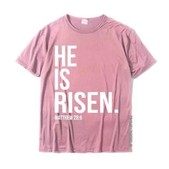 He Is Risen T-shirt religious unisex To God be The Glory Creations Pink S