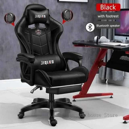 High quality gaming chair RGB light office chair To God be The Glory Creations China with footrest 4