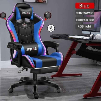 High quality gaming chair RGB light office chair To God be The Glory Creations China RGB footrest 2